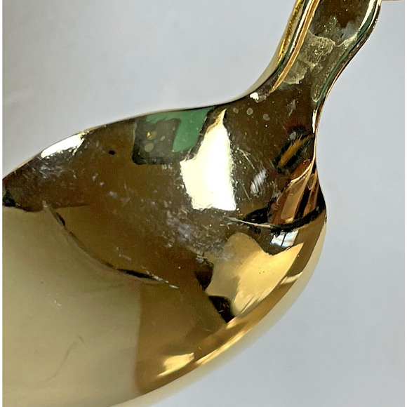 1847 Rogers Bros E.P. Korea Gold Plate Spring Flowers 4 Vtg Tsp Tea Spoons MCM - Picture 4 of 9